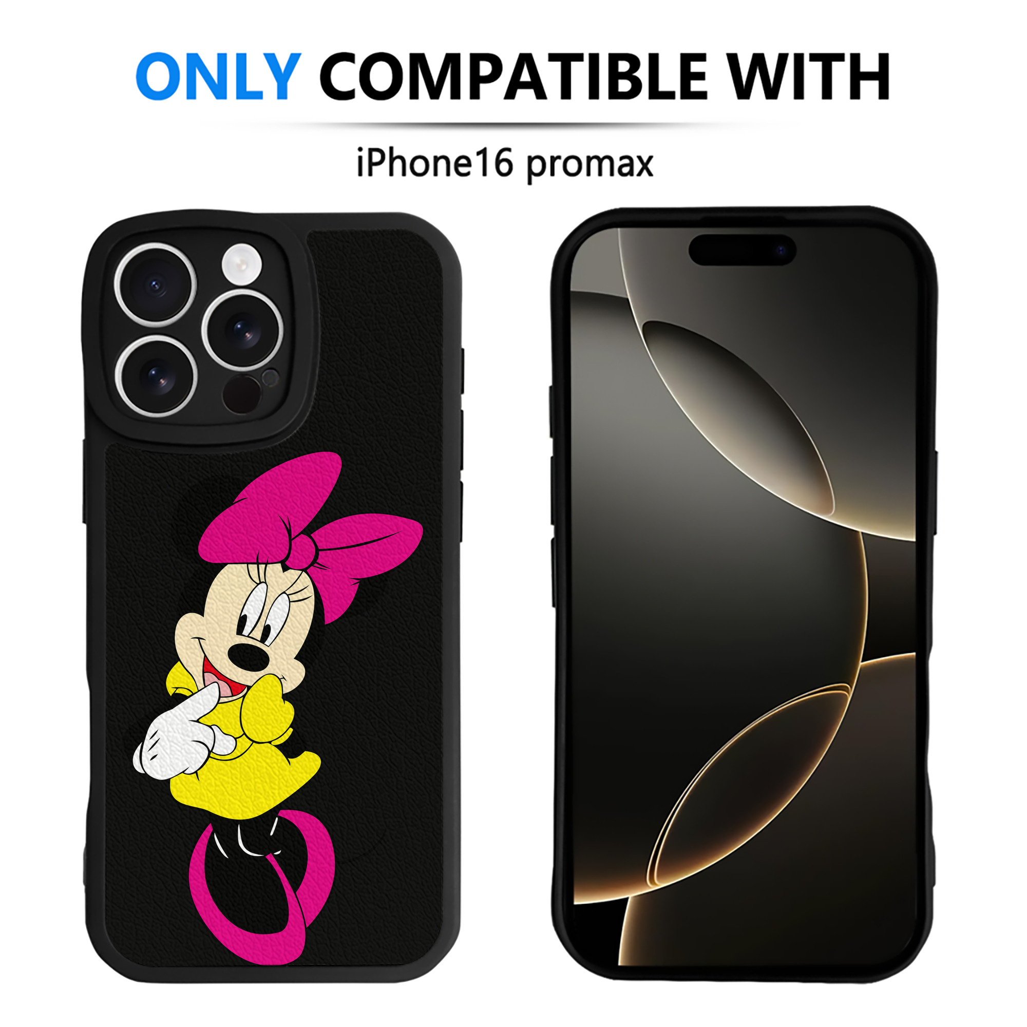 （画像用） ミッキーマウス Mickey Mouse 【iPhone 16シリーズ対応】シリコンスマホケース（レザー調） 材質：シリコン